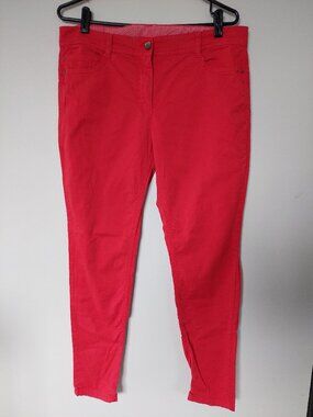 Olsen Europe Women's Dana Fit Jeans M-L/12 Red Stretch Classic Skinny